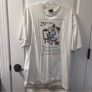 Norman Rockwell White Graphic T-Shirt